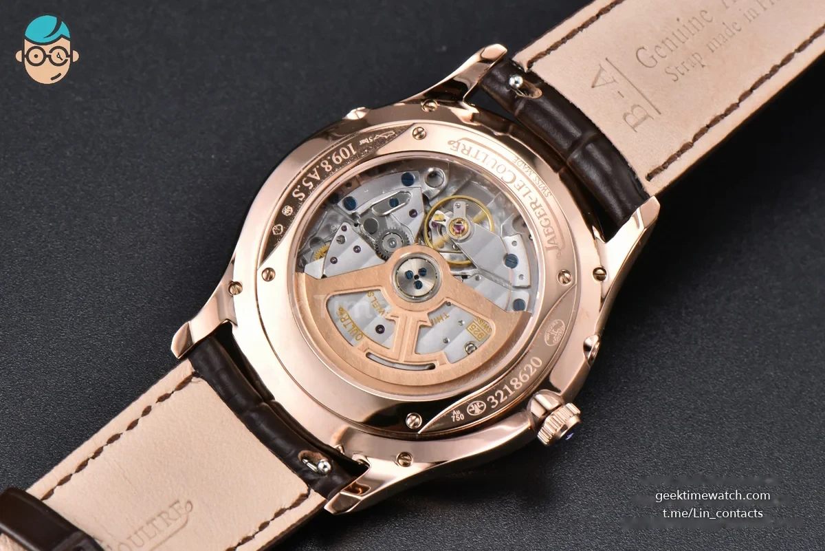 Master Ultra Thin Moonphase 1362501 APSF 39MM RG Diamond White Dial Brown Leather Strap SA925