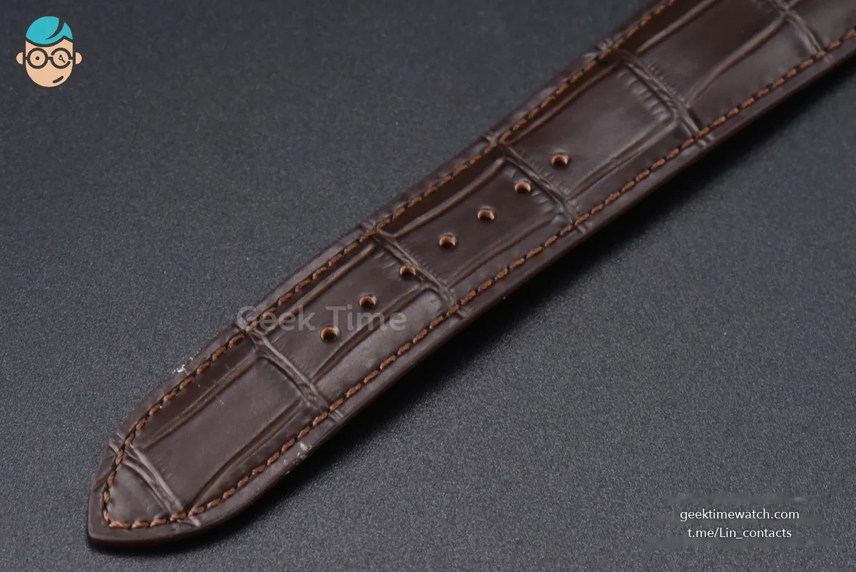 Master Ultra Thin Moonphase 1362501 APSF 39MM RG Diamond White Dial Brown Leather Strap SA925