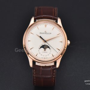 Master Ultra Thin Moonphase 1362520 ZF 39MM RG White Dial Brown Leather Strap A925 V3
