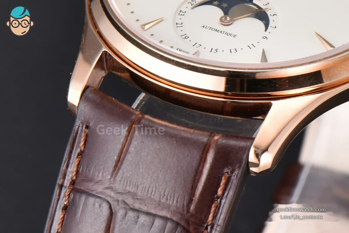 Master Ultra Thin Moonphase 1362520 ZF 39MM RG White Dial Brown Leather Strap A925 V3