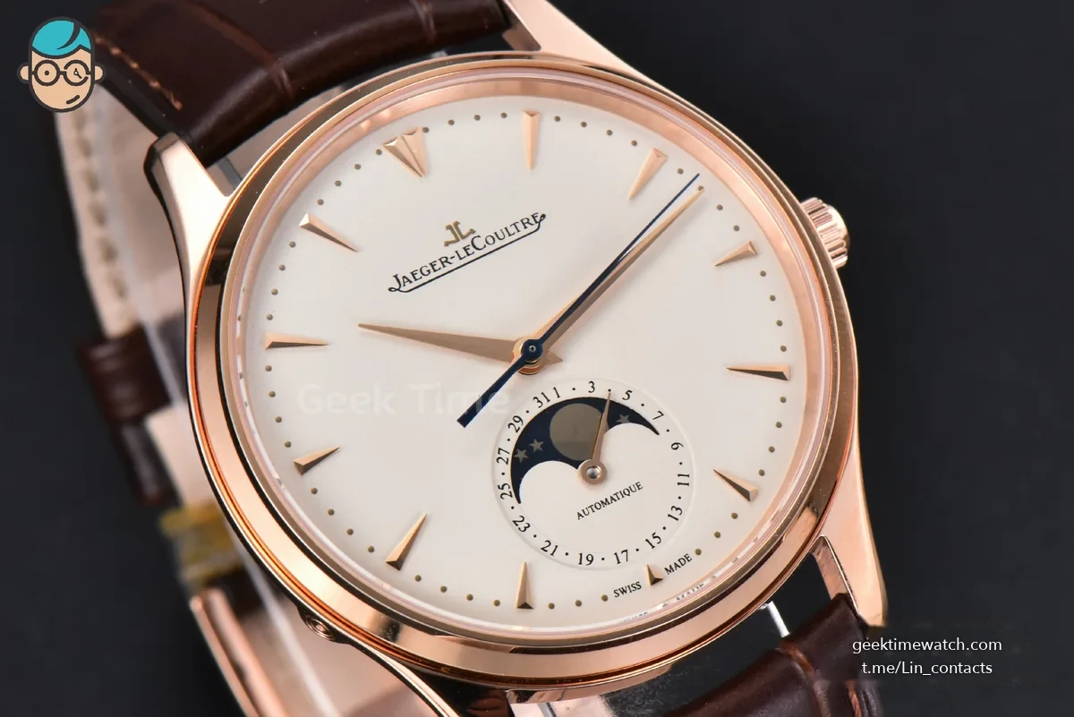 Master Ultra Thin Moonphase 1362520 ZF 39MM RG White Dial Brown Leather Strap A925 V3