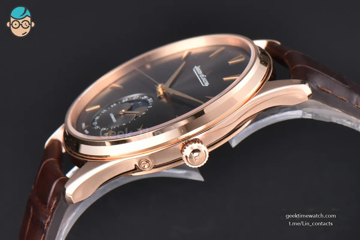 Master Ultra Thin Moonphase 136255J ZF 39MM RG Gray Dial Brown Leather Strap A925 V3