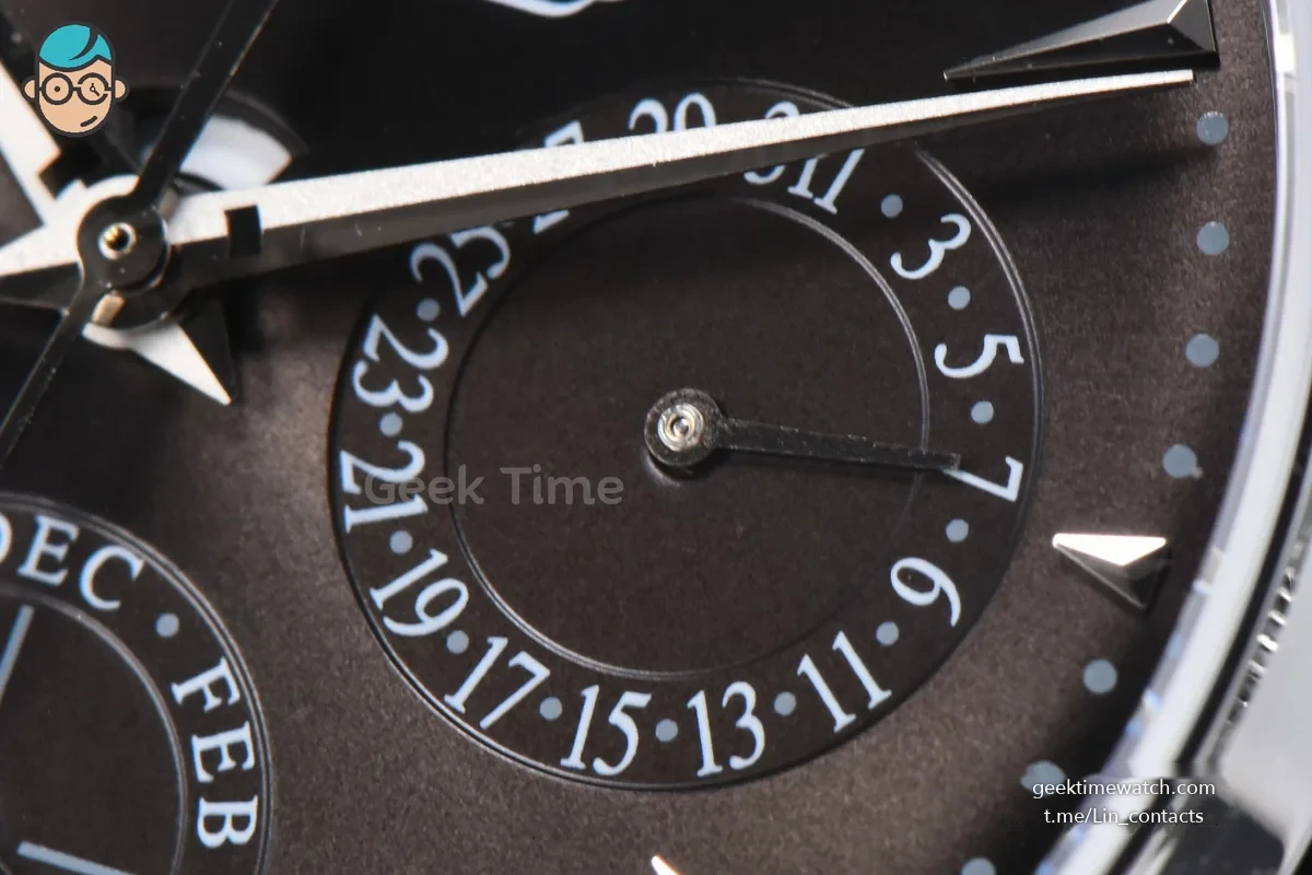 Master Ultra Thin Perpetual Calendar SS VRF 39MM grey Dial Black Leather Strap MY9015