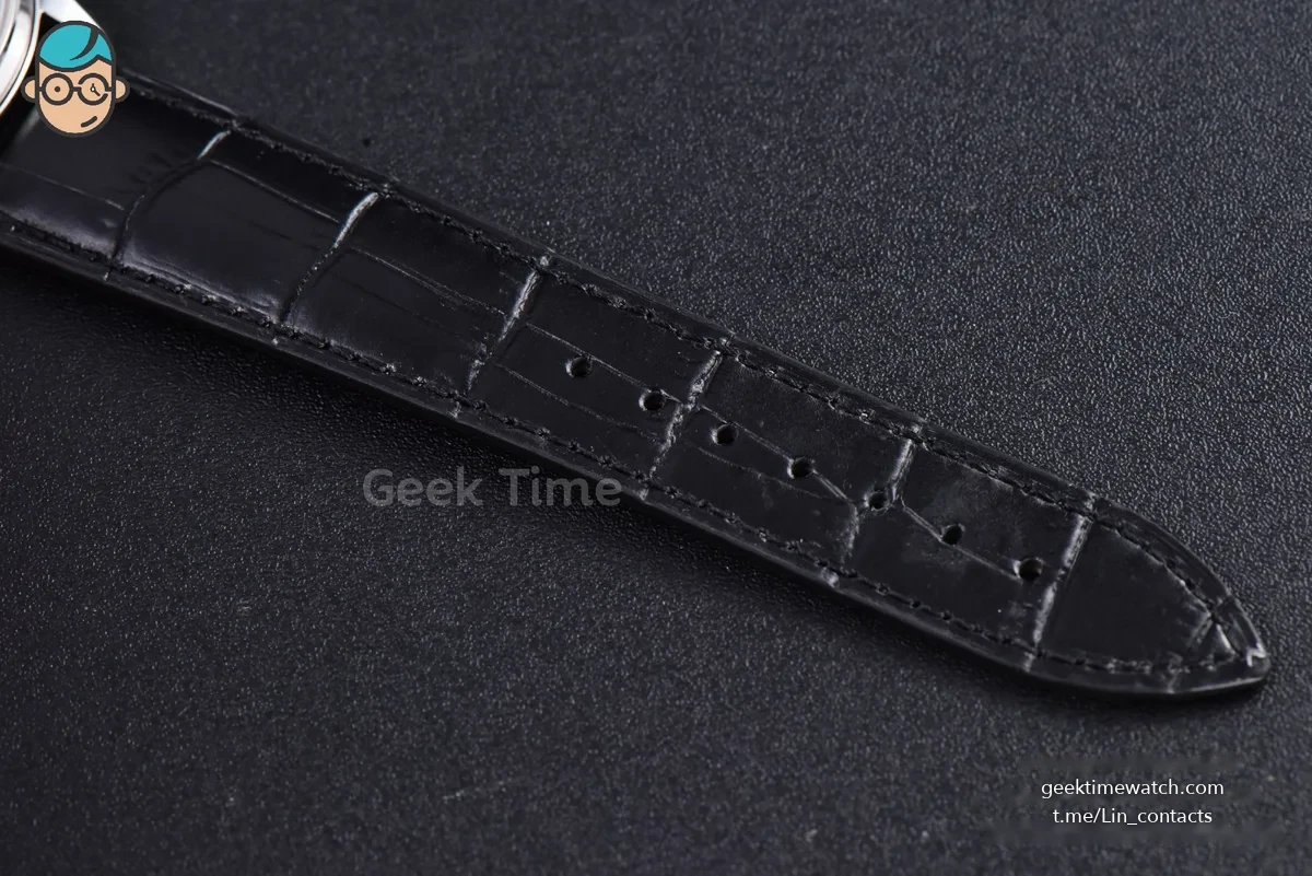 Master Ultra Thin Réserve de Marche 1378420 ZF 39MM Silver Dial Black Leather Strap A938