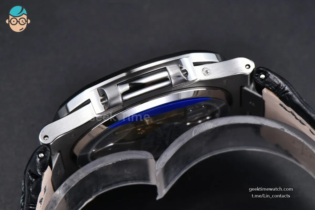 Nautilus 5712 40mm PPF Diamond Gray Dial Moonphase Leather Strap A240 Super Clone V4
