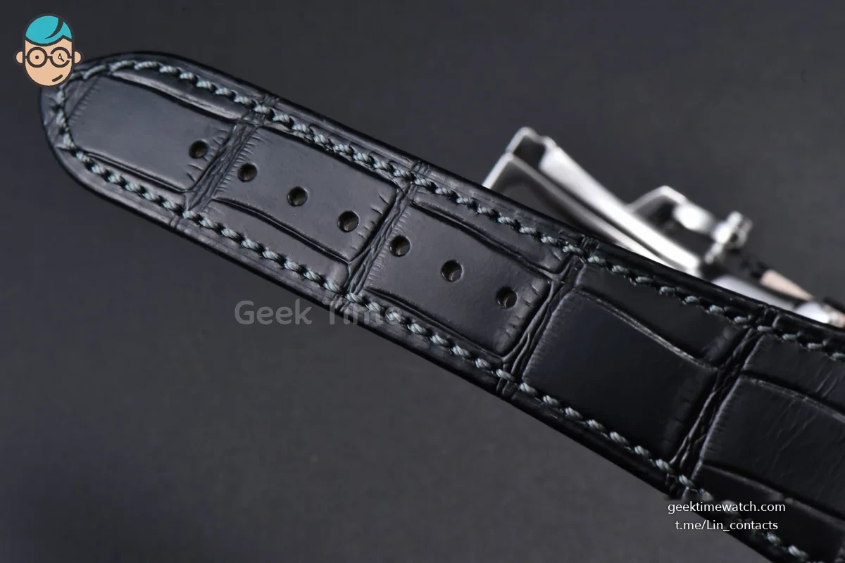 Nautilus 5712 40mm PPF Diamond Gray Dial Moonphase Leather Strap A240 Super Clone V4