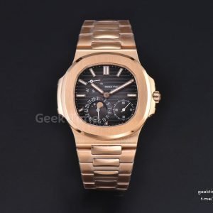 Nautilus 5712 40mm PPF RG Black Dial RG Bracelet A240 V4
