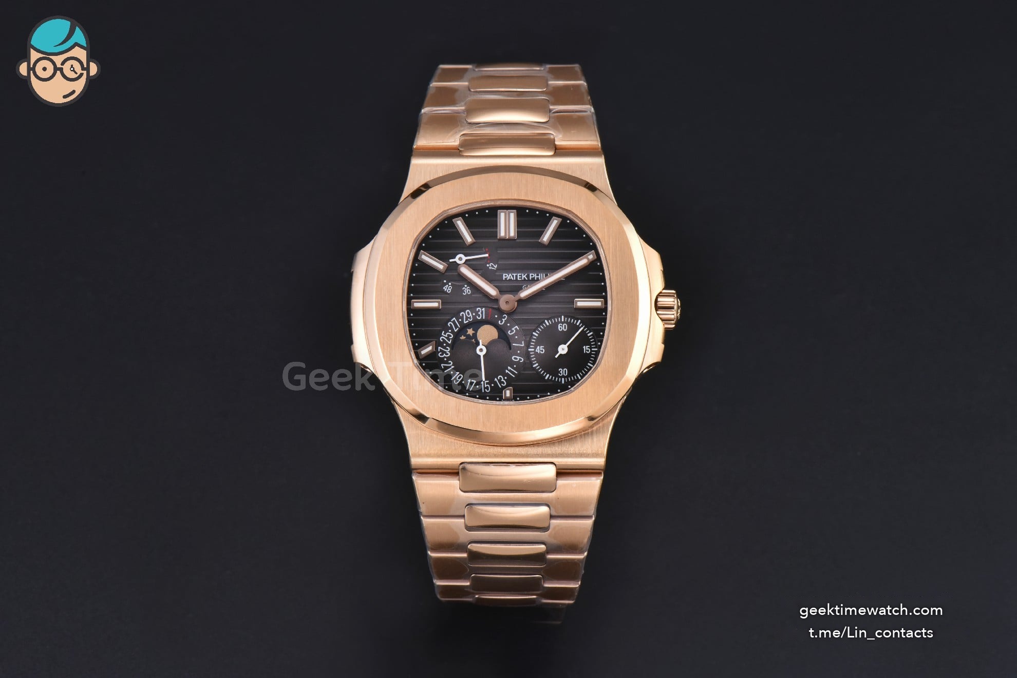 Nautilus 5712 40mm PPF RG Black Dial RG Bracelet A240 V4