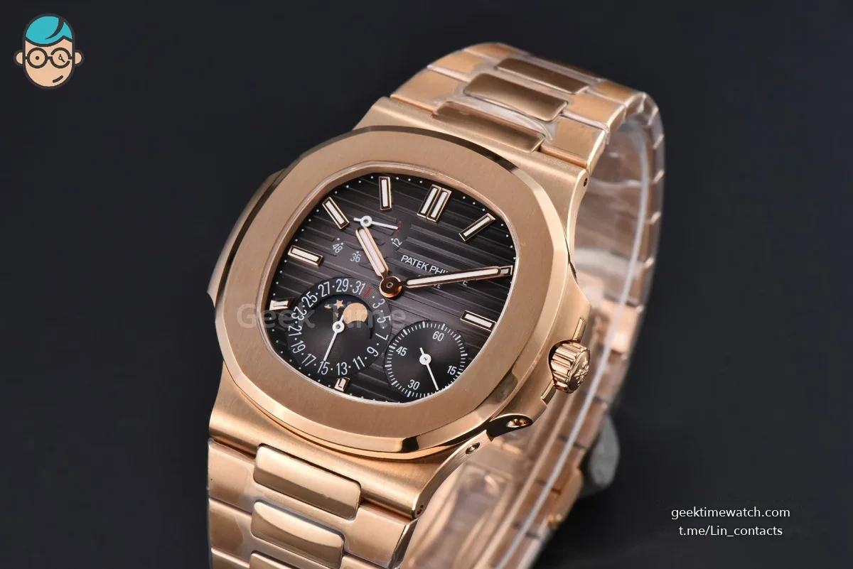 Nautilus 5712 40mm PPF RG Black Dial RG Bracelet A240 V4