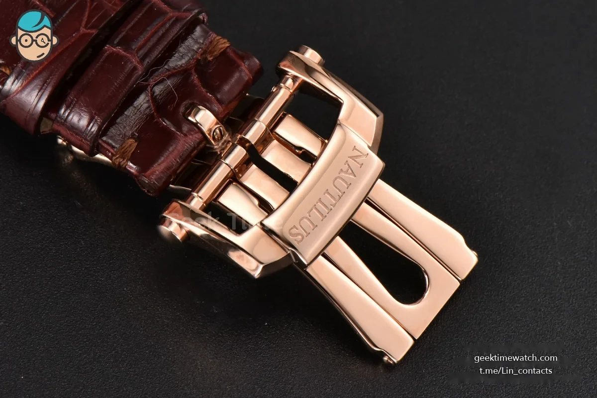 Nautilus 5712 40mm ZF RG Brown Dial Brown Leather Strap A240 V4