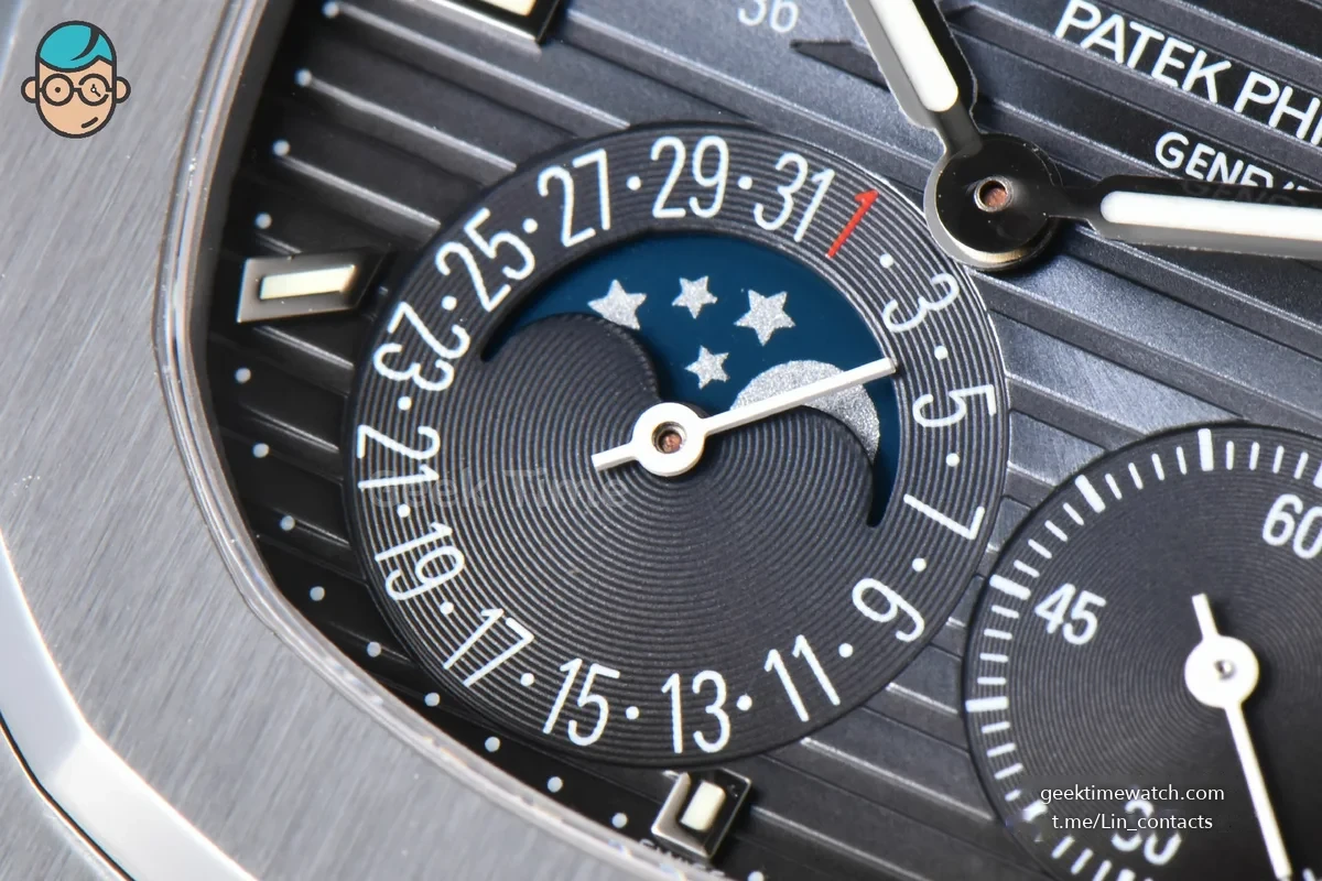 Nautilus 5712/G 40mm PPF SS Black Dial Black Leather Strap A240 Super Clone V4