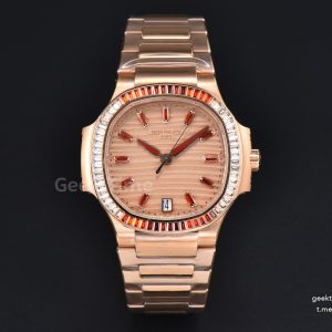 Nautilus 7118 Ladies RG 3KF 35MM Rainbow Diamond RG Dial RG Bracelet 324CS