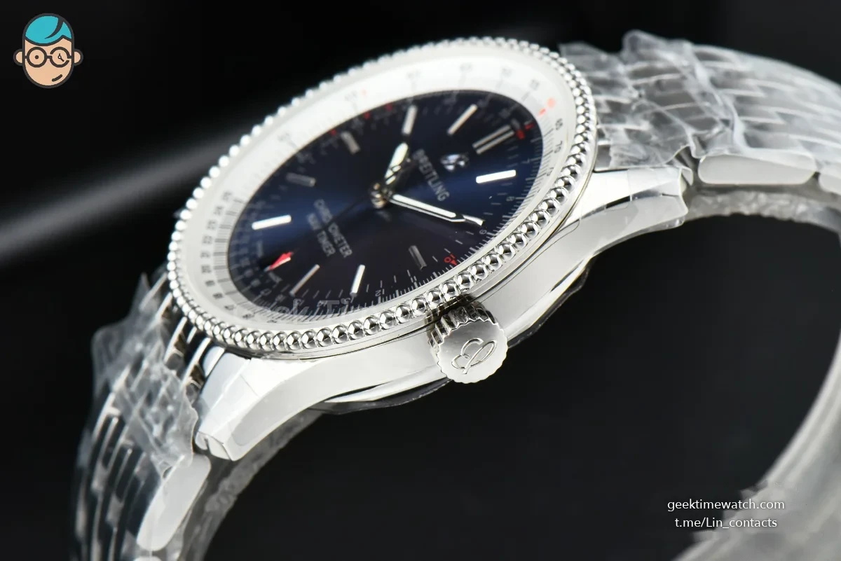 Navitimer 1 38MM KORF Blue/White Dial SS Bracelet 2824