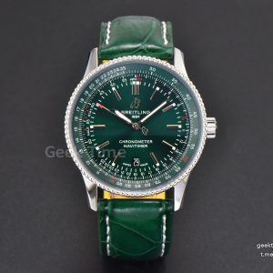 Navitimer 41mm TF Green Dial Green Leather Strap 2824