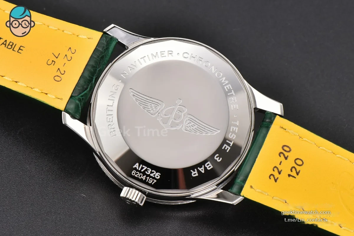 Navitimer 41mm TF Green Dial Green Leather Strap 2824