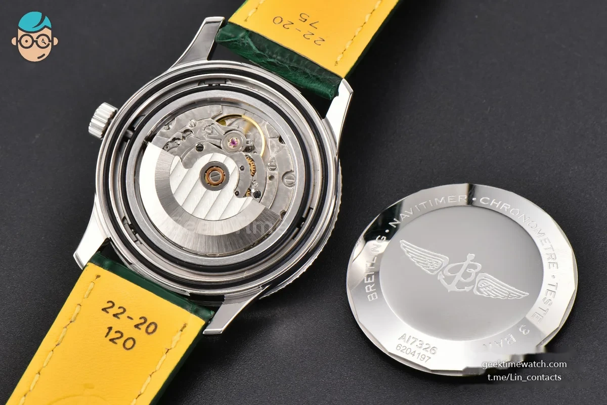 Navitimer 41mm TF Green Dial Green Leather Strap 2824