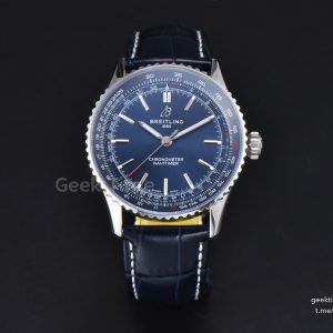 Navitimer Automatic 41mm SS BLSF Blue Dial on Blue Leather Strap A2824