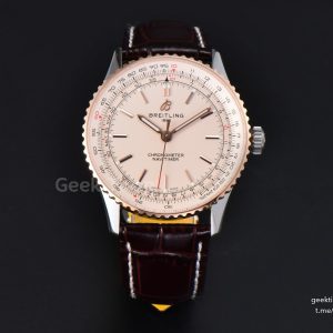 Navitimer Automatic 41mm SS/RG  BLSF Silver Dial on Brown Leather Strap A2824