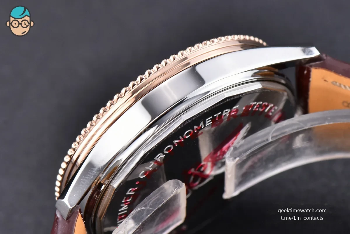Navitimer TF 38MM RG White Dial White Bezel Brown Leather Strap A2824