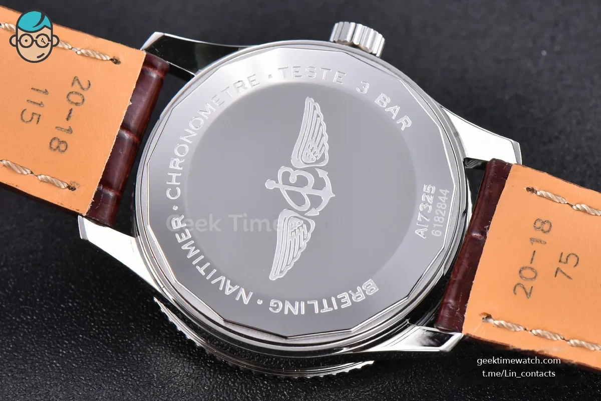 Navitimer TF 38MM RG White Dial White Bezel Brown Leather Strap A2824