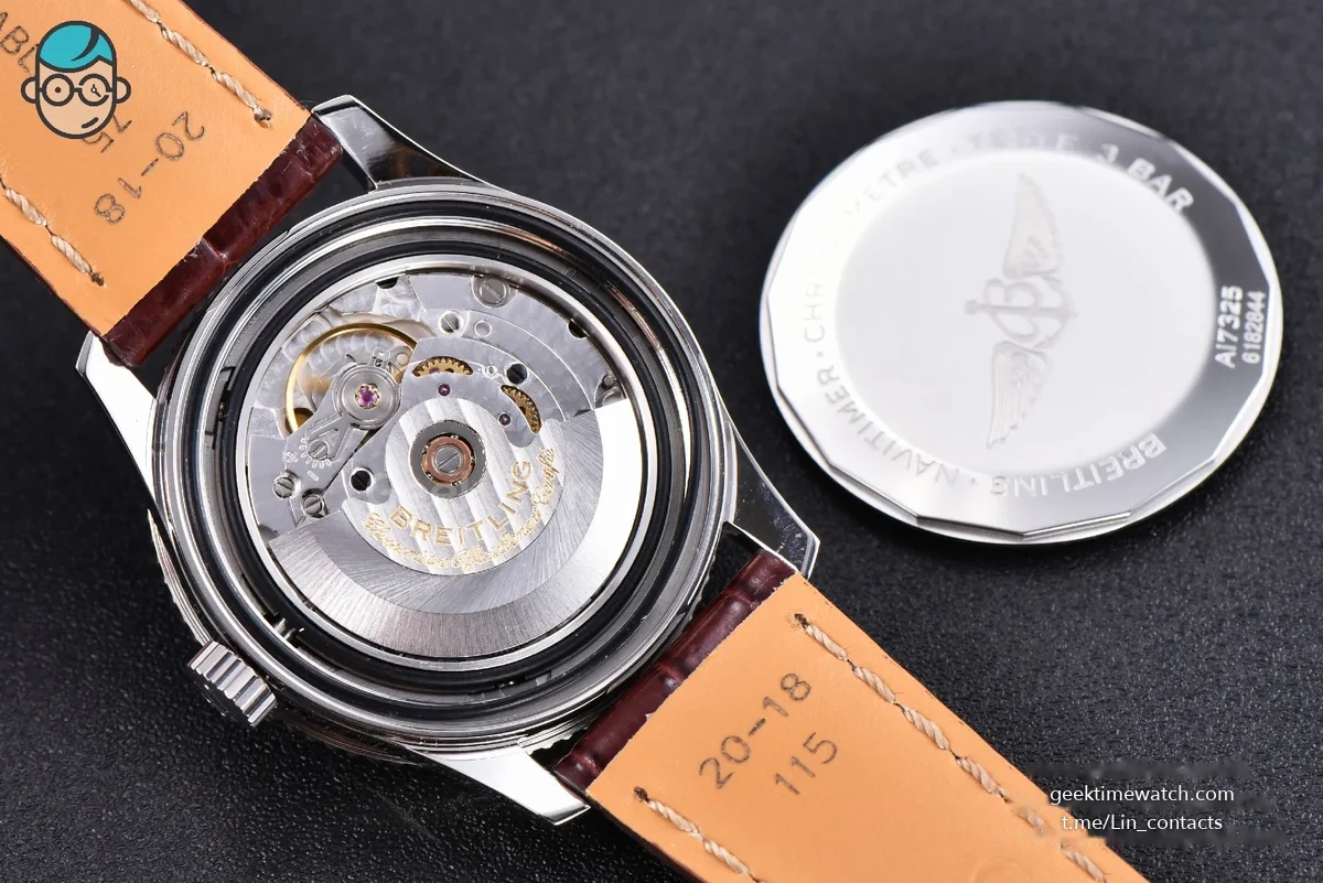 Navitimer TF 38MM RG White Dial White Bezel Brown Leather Strap A2824