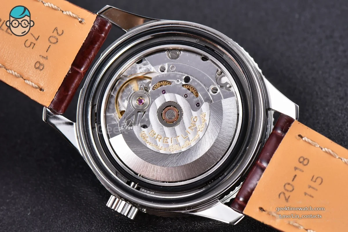Navitimer TF 38MM RG White Dial White Bezel Brown Leather Strap A2824