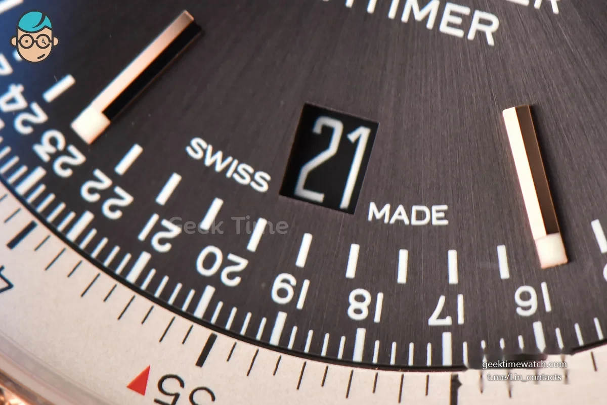 Navitimer V7F 41MM Gray Dial Brown Leather Strap A2824