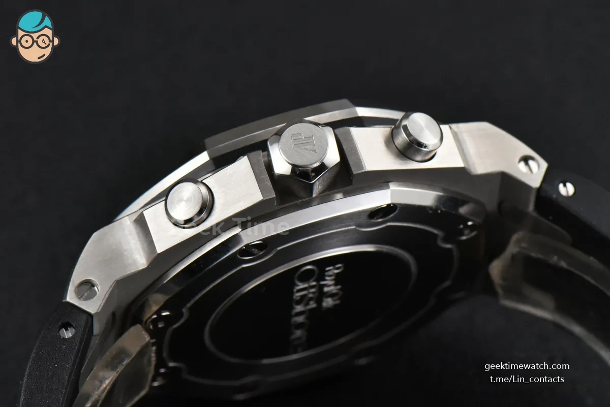 Offshore Ladies 37mm 26231ST RXWF Diamond Black Dial Black Subdial Black Rubber Strap Quartz