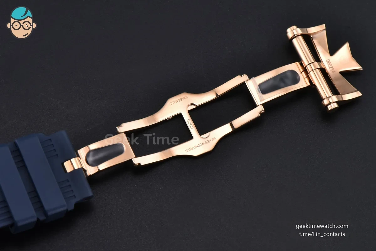 Overseas 4500V 41mm PPF RG Blue Dial Blue Rubber Strap A5100