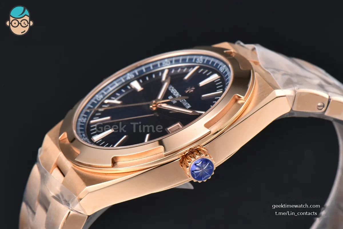 Overseas 4500V 41mm RG ZF Blue Dial RG Bracelet A5100