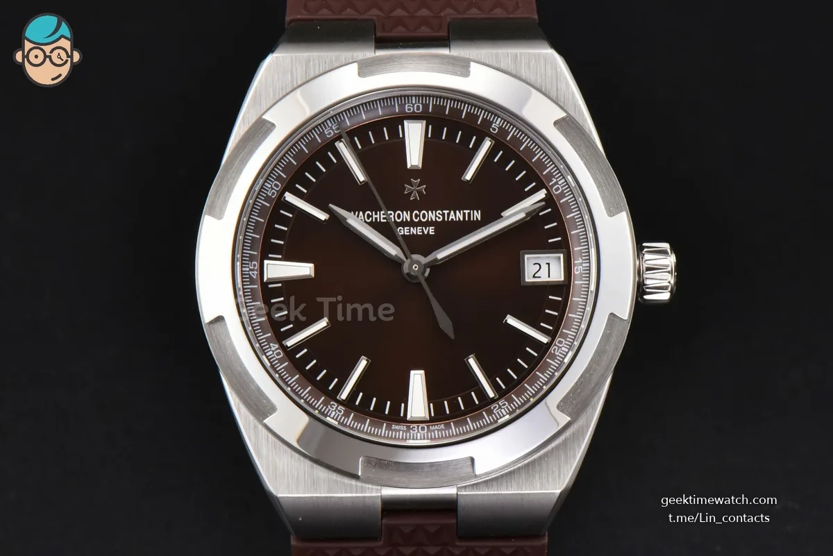 Overseas 4500V 41mm ZF Brown Dial Brown Rubber Strap A5100