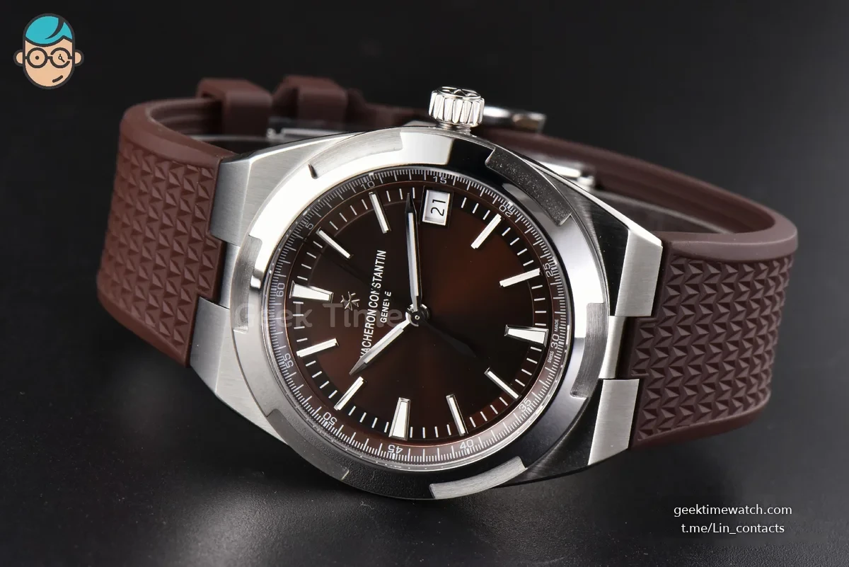Overseas 4500V 41mm ZF Brown Dial Brown Rubber Strap A5100
