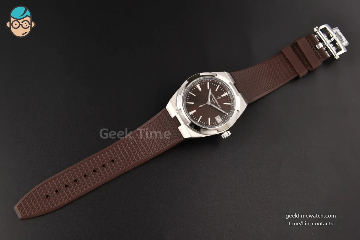 Overseas 4500V 41mm ZF Brown Dial Brown Rubber Strap A5100