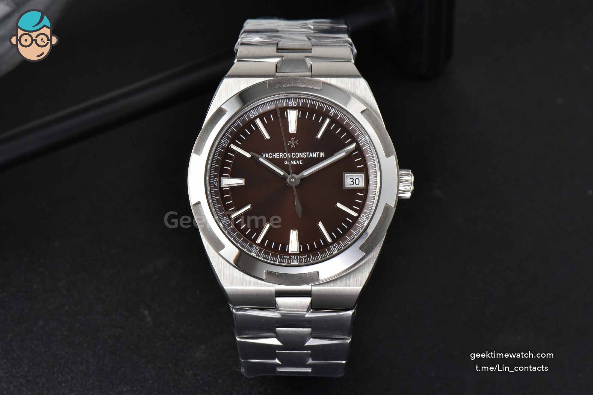 Overseas 4500V 41mm ZF Brown Dial SS Bracelet A5100