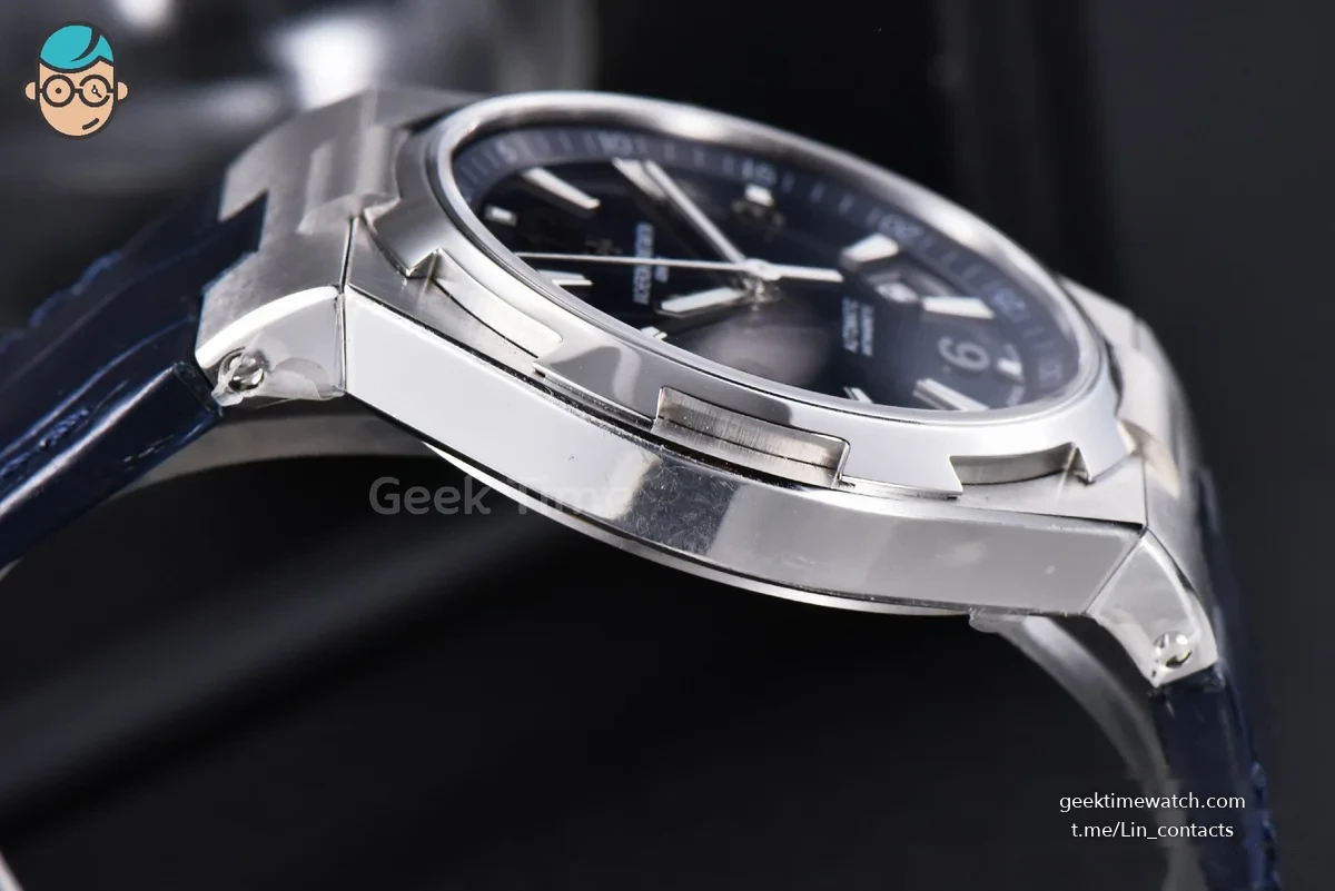Overseas 47040 MKF 42MM Blue Dial Leather Strap 9015