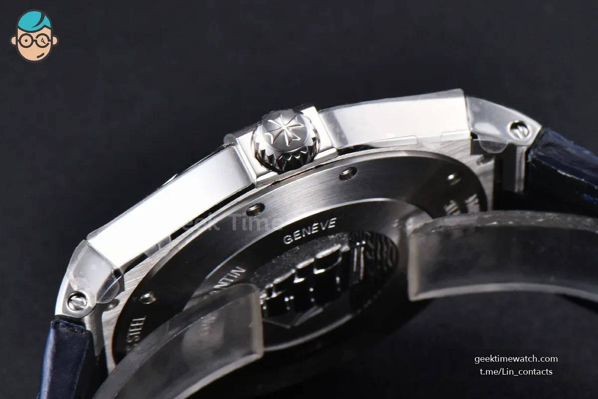 Overseas 47040 MKF 42MM Blue Dial Leather Strap 9015