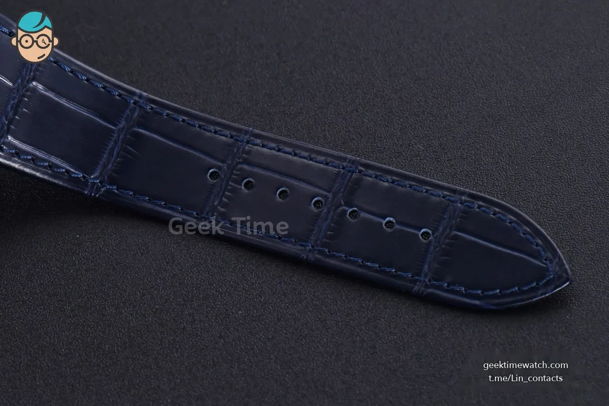 Overseas 47040 MKF 42MM Blue Dial Leather Strap 9015