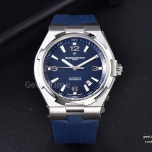 Overseas 47040 MKF 42MM Blue Dial Rubber Strap 9015
