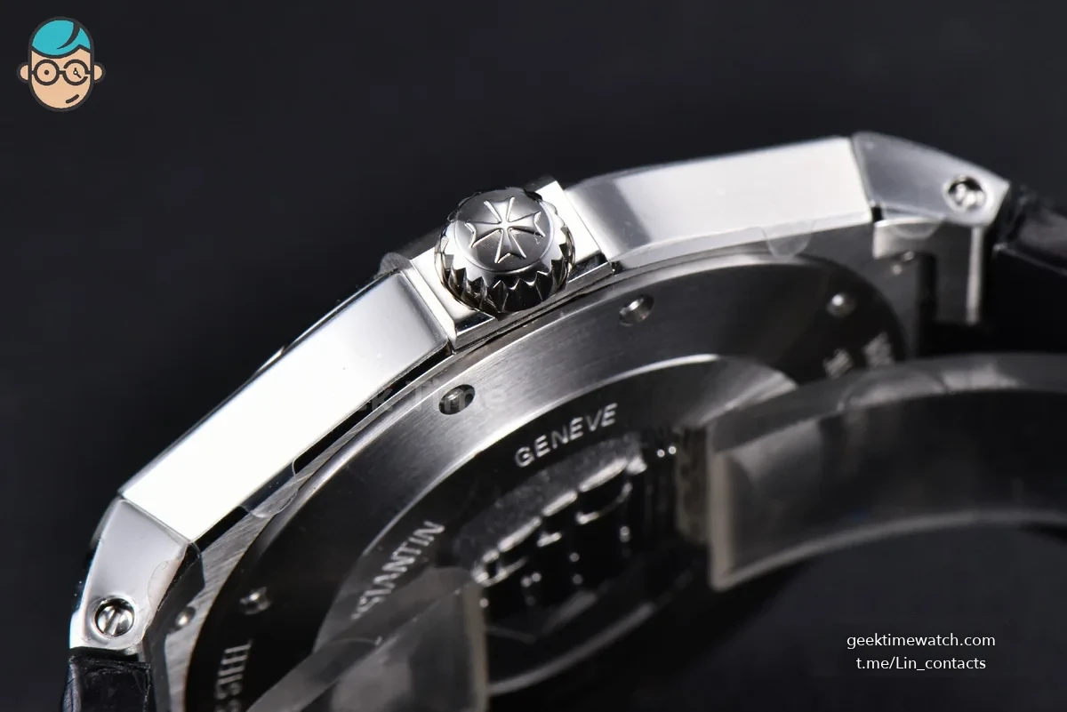 Overseas 47040 MKF 42MM Gray Dial Leather Strap 9015