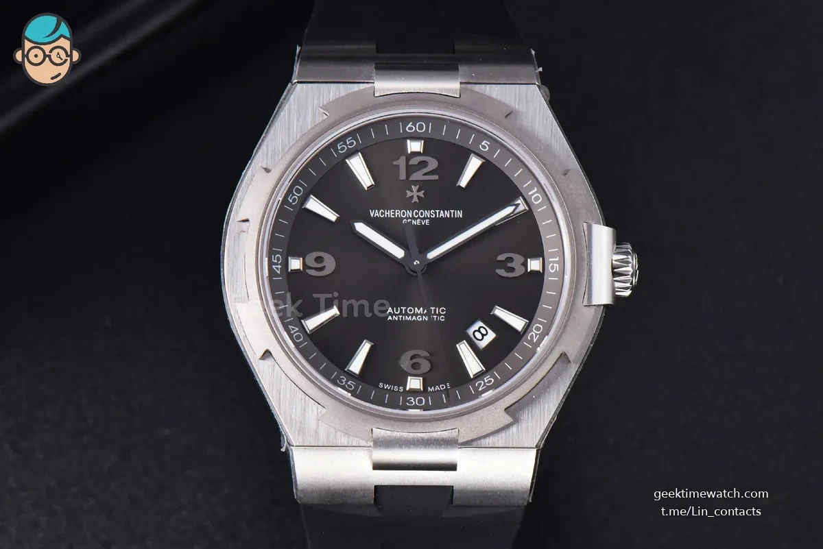 Overseas 47040 MKF 42MM Gray Dial Rubber Strap 9015
