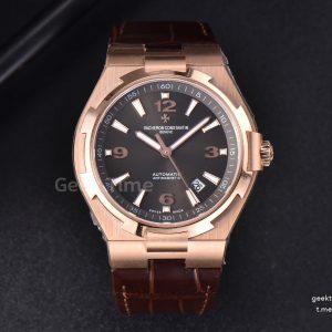 Overseas 47040 MKF 42MM RG Brown Dial Leather Strap 9015