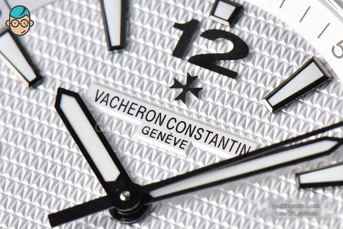Overseas 47040 MKF 42MM White Textured Dial Rubber Strap 9015