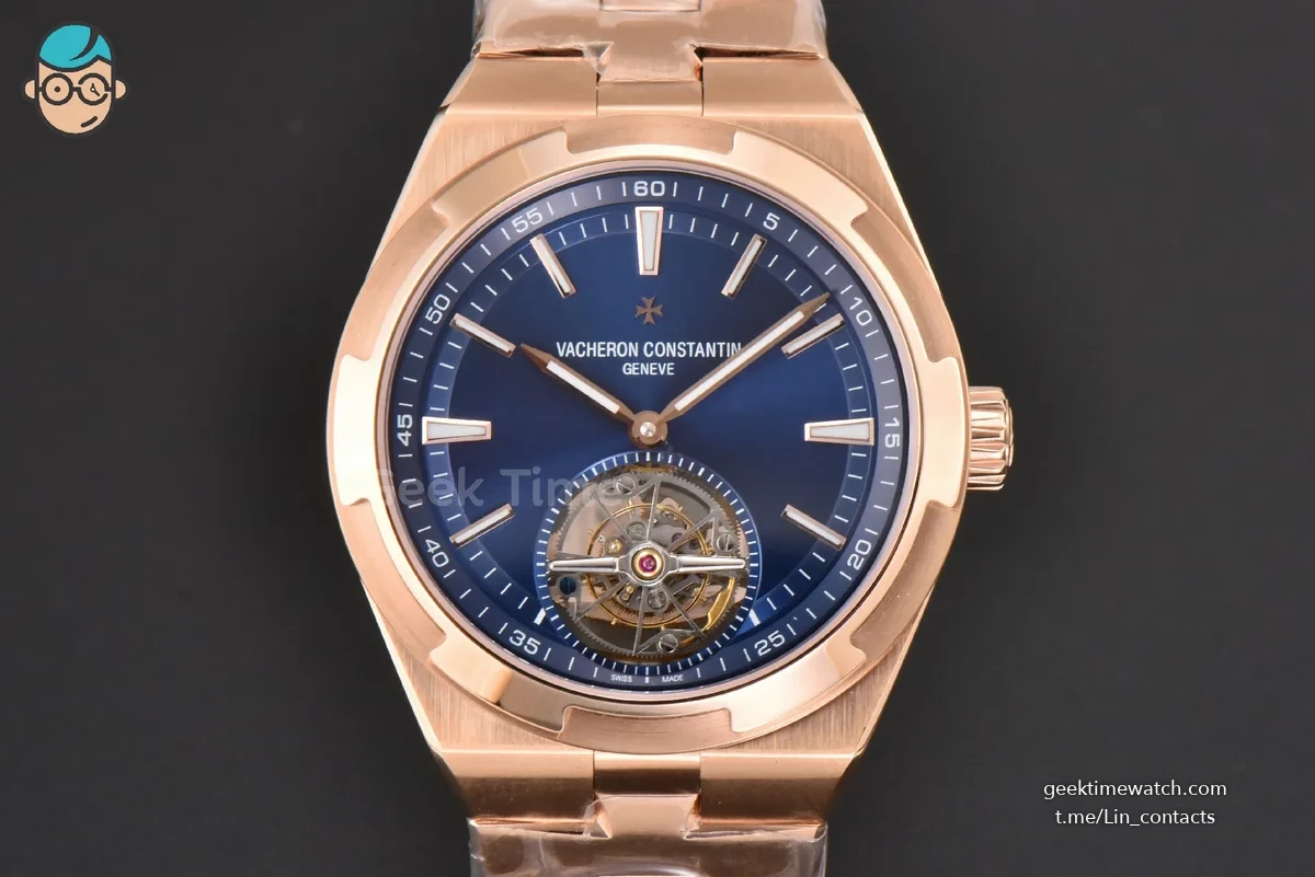 Overseas Tourbillon 6000V RG 42.5mm BBRF Blue Dial RG Bracelet Tourb