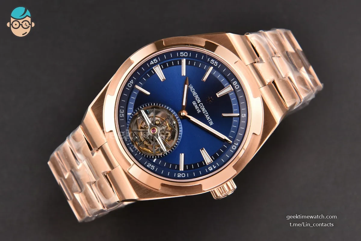 Overseas Tourbillon 6000V RG 42.5mm BBRF Blue Dial RG Bracelet Tourb
