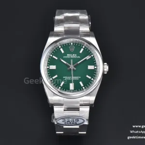 Oyster Perpetual 126000 36mm 904L Clean Green Dial SS Bracelet VR3230