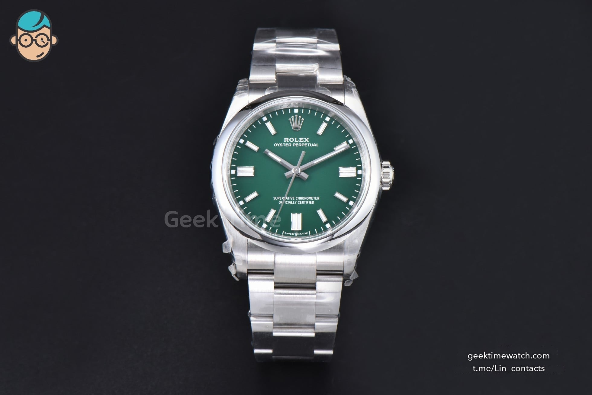 Oyster Perpetual 126000 36mm VSF 904L Green Dial Bracelet VS3230