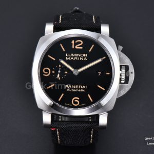 PAM1025 TTF 44MM Black Dial Black Nato Strap P9010