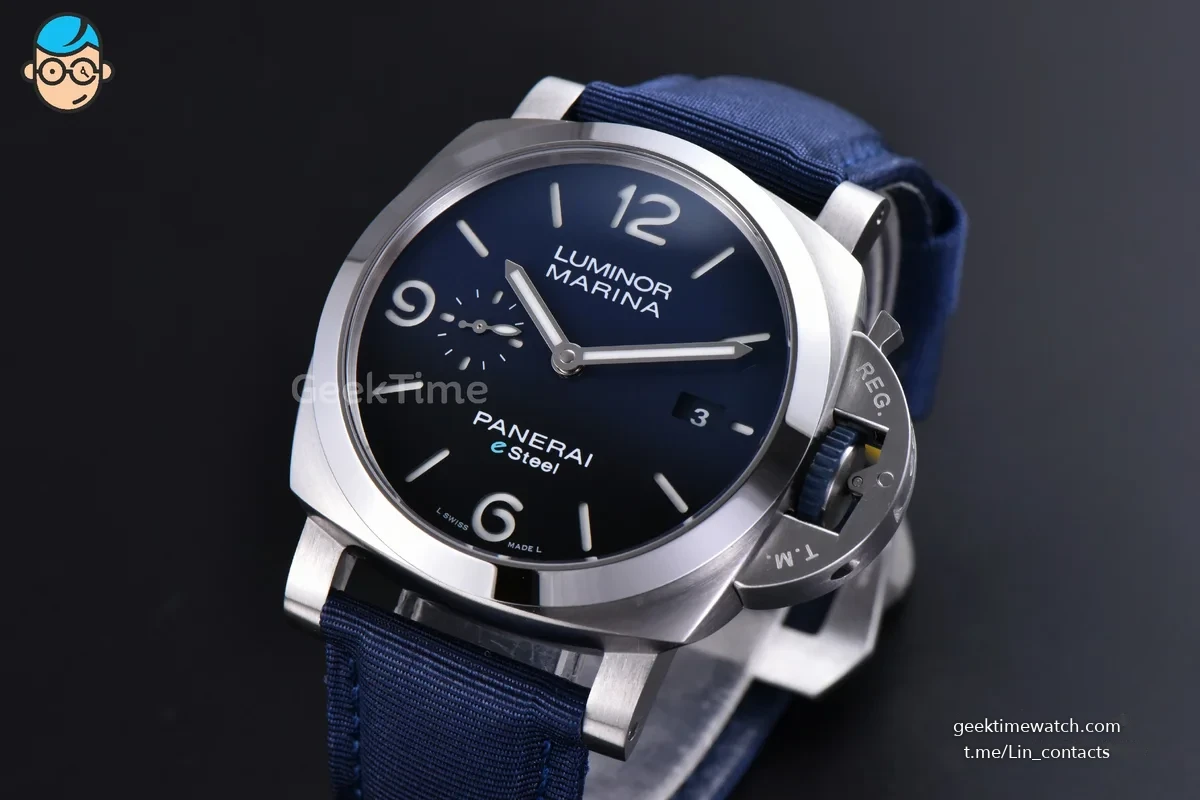 PAM1157 Luminor Marina 44mm VSF Blue Dial Blue Nylon Strap P9010