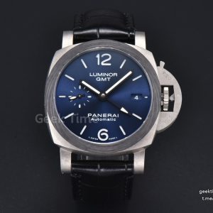 PAM1279 Luminor GMT 42mm Titanium VSF Blue Dial Dark Blue Leather Strap P9011