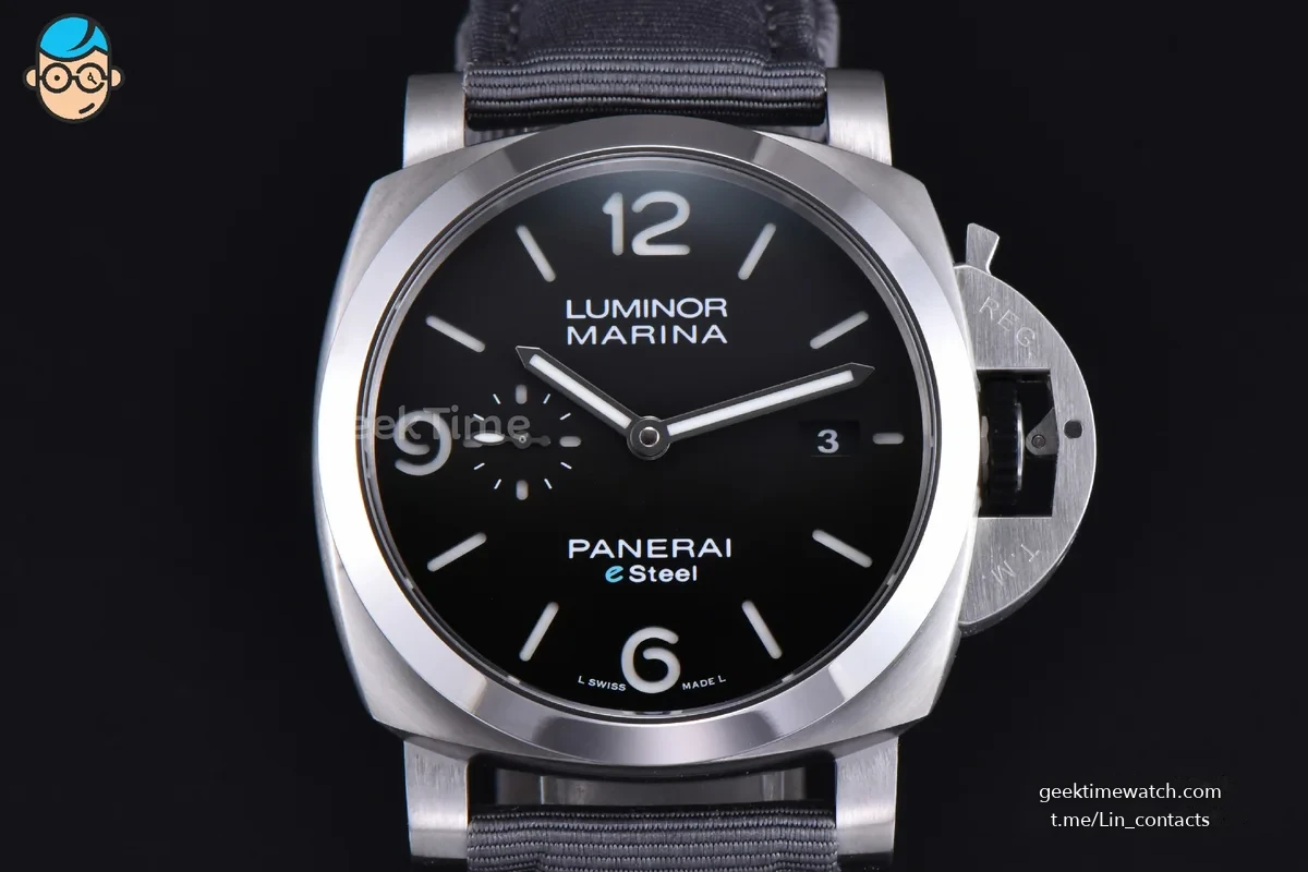 PAM1358 Luminor Marina Grigio Roccia 44mm VSF Black Dial Grey Nylon Strap P9010